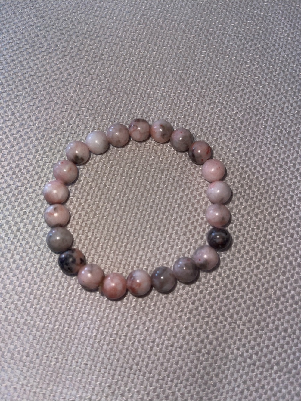 Pink Beaded Stretch Bracelet